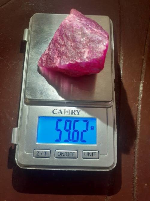 Natural untreated rough ruby 59.62 grams