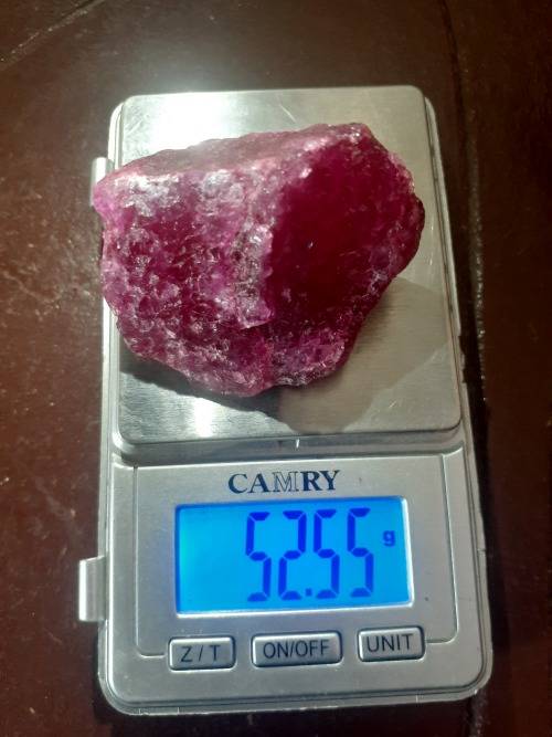 Natural untreated rough rubie 52.55 grams