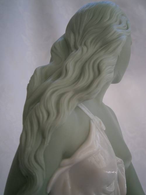 Minton part Glased and green tinted parian Figure  `MIiranda`, late 19th century