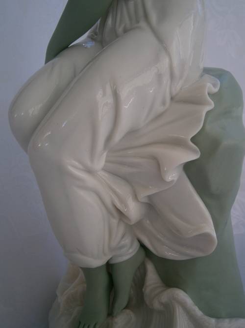 Minton part Glased and green tinted parian Figure  `MIiranda`, late 19th century