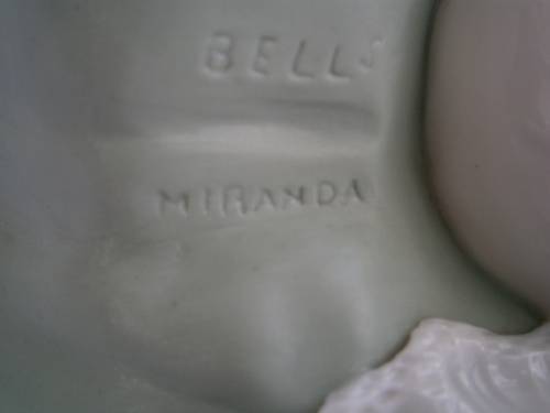 Minton part Glased and green tinted parian Figure  `MIiranda`, late 19th century