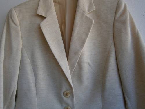 2 pieces Cream Colour Suit: Dress and Jacket. New.