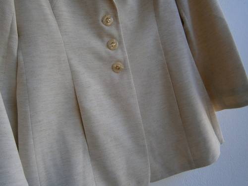 2 pieces Cream Colour Suit: Dress and Jacket. New.
