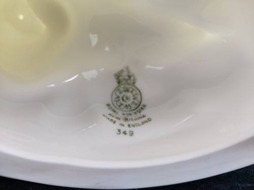 Royal Worcester Blanc De Chine Marine Themed Salt Dishes