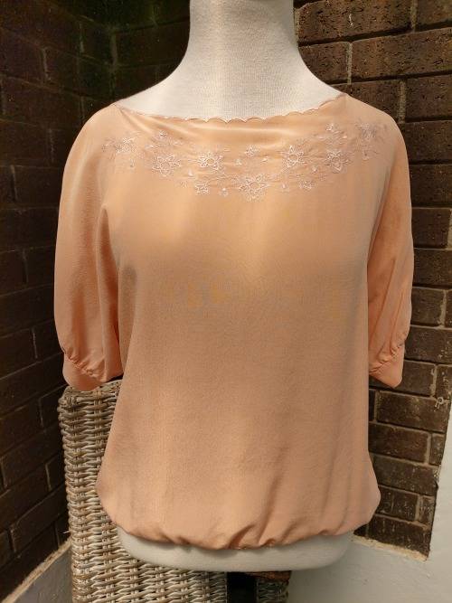 Pure Silk Embroidered Blouse