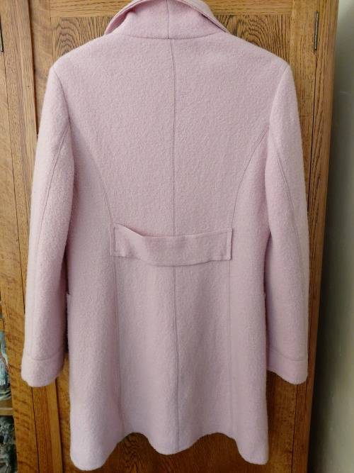 Boiled Wool Pink Coat by Concept UK
