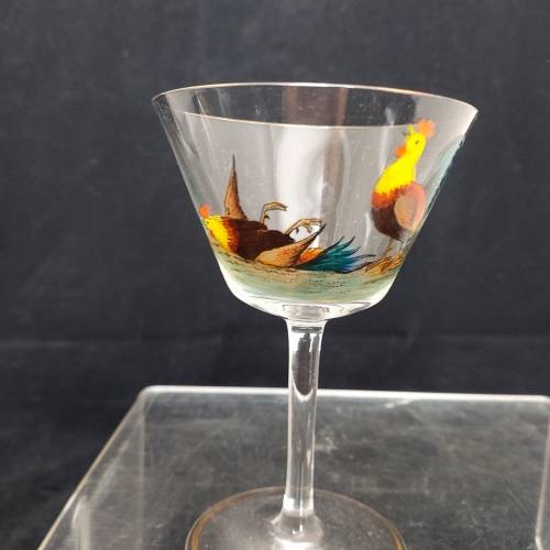 Set of six cocktail glasses.