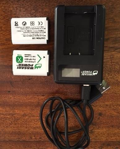 Wasabi NP-BX1 batteries (x2) and charger