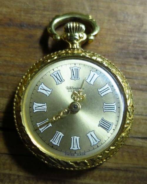 Antique Art Deco Uhlmann Cie Pocket Watch Pendant