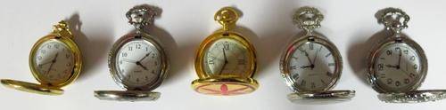 Lot of 5 quartz pocket watches