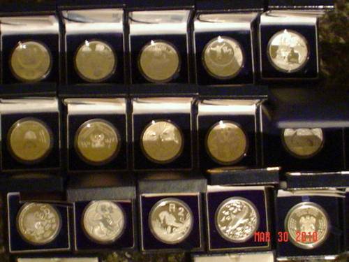 a Collection of Silver Two Rand Series
