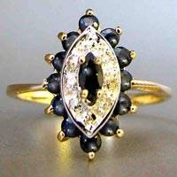 NEW LISTING - 9ct GOLD SAPPHIRE DIAMOND RING