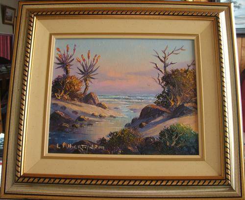 Stunning!!! Late Les Albertyn....oil on canvas....painting size 230 x 270 mm with frame 420 x 380mm