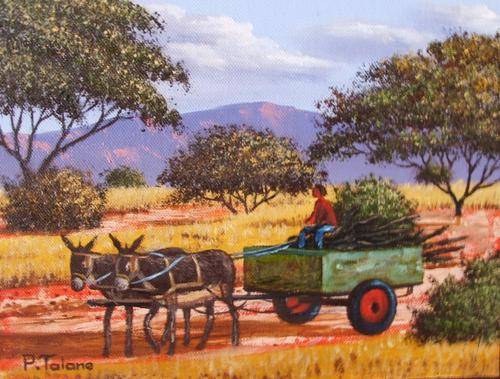 Original P.Talane...oil on canvas on board......220 x 290 mm