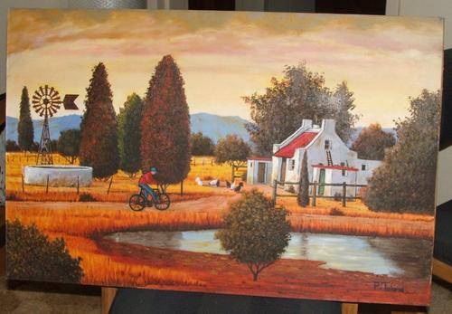 Stunning!! original P.Talane....oil on canvas on board..painting size 490 x 770 mm.. Very low Start!