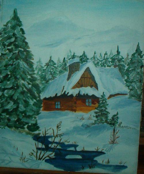 Original oil on canvas..........Snow