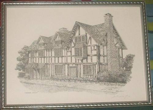 ANTHONY JOHN Shakespeare's Bithplace ORIGINALLY SIGNED BY THE ARTIST
