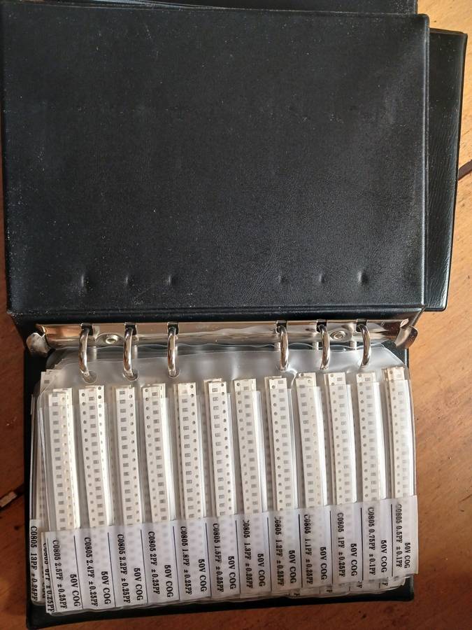 Capacitor 805  201  and 402 resister sample books