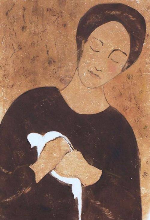 Crazy R1 start for  Ilona Petzer : Original monoprint :the Gift