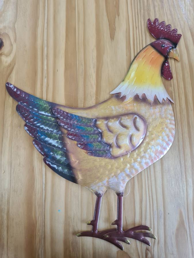 Imported Metal mural rooster