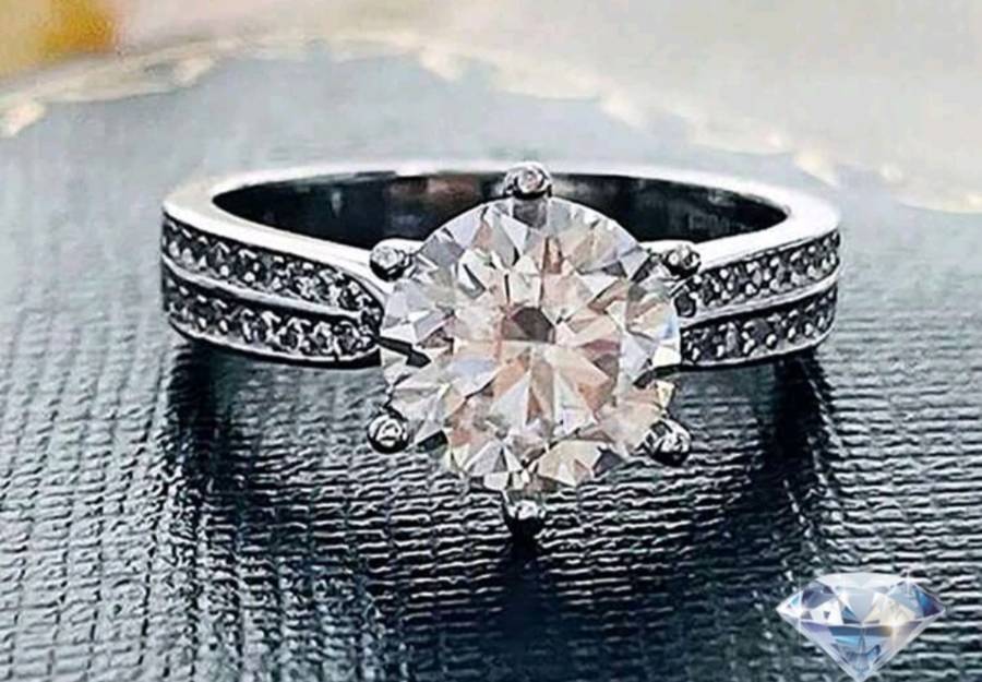 S925 Sterling silver Moissanite Ring