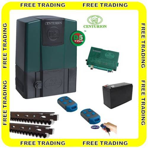 SPECIAL **** Centurion D5 EVO Gate Motor Complete Kit - Razz Rack - PRICE VALID TILL 29 MAY 2018