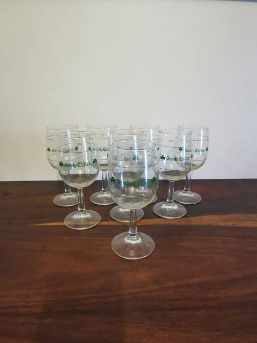 Vintage Irish Whiskey Glasses x8