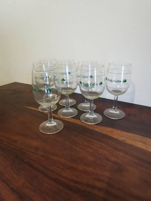 Vintage Irish Whiskey Glasses x8