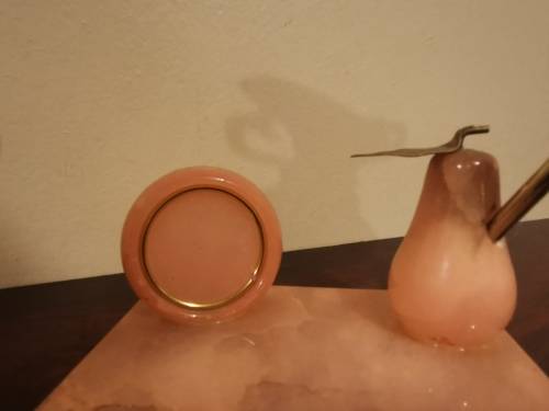 Hand Carved Italian Alabaster Duo