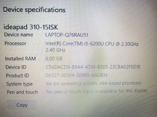Lenovo Core i5 Laptop - Specs are in the Pics