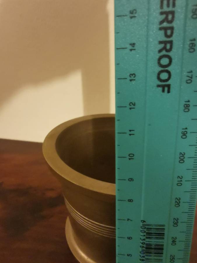 Solid Brass Mortar and Pestel of 770 Grams - Very Vintage