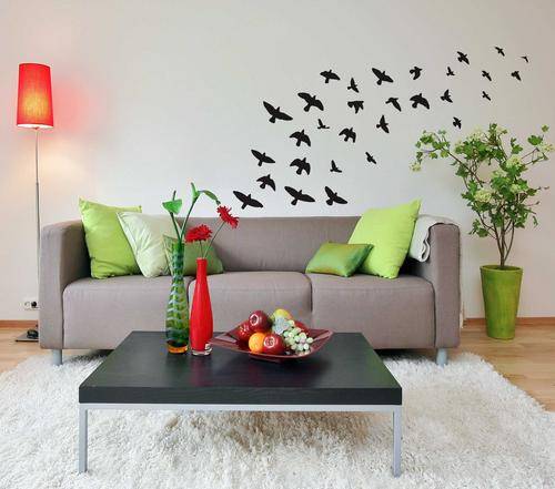 30 vinyl sticker flying birds wall decals