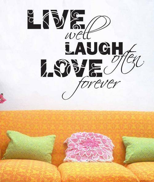 Live Laugh Love Vinyl Wall Art Sticker Decal Vinyl Interior Decor