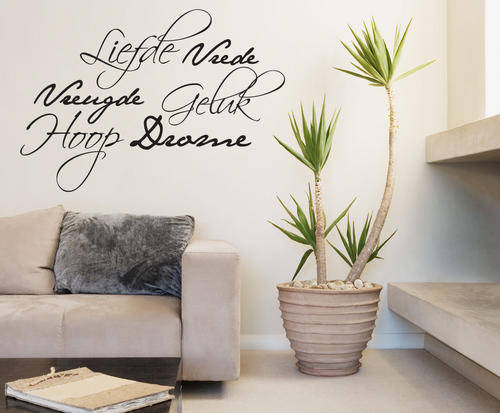 Liefde, Vrede, Geluk, Vreugde, Hoop, Drome Vinyl Wall Art Sticker Decal Vinyl Interior Decor