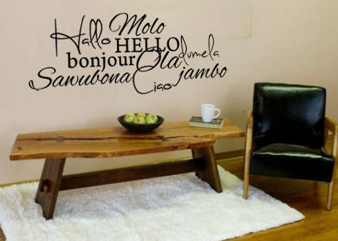 Hello! Vinyl Wall Art Sticker Decal Vinyl Interior Decor Decoration