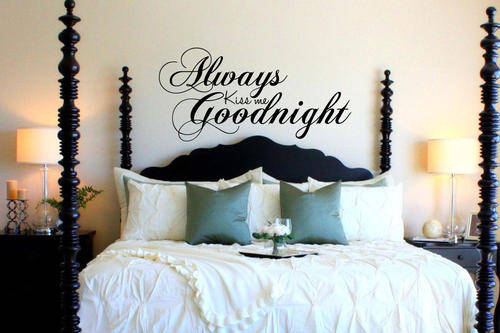 Always kiss me goodnight Wall Art Sticker Decal Vinyl Interior Decor Decoration