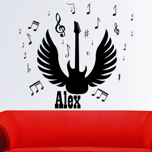 Customised personalised music vinyl decal interior decor Wall Art Sticker Decal Vinyl Tattoo