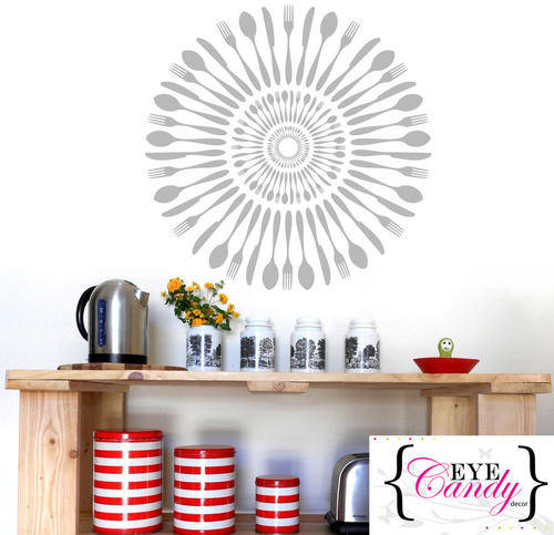 Kitchen Cutlery vinyl Wall Art Sticker Decal Vinyl Tattoo Decor