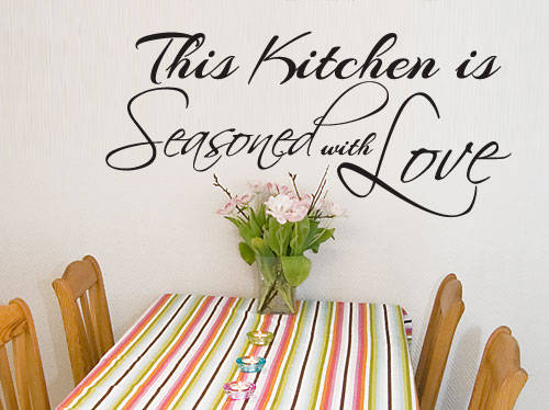 Kitchen seasoned with love Vinyl Wall Art Sticker Decal Vinyl Tattoo Decor