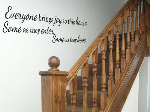 Everyone brings joy quote Vinyl Wall Art Sticker Decal Vinyl Tattoo Decor