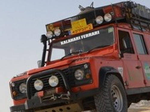 Kalahari Ferrari 4x4 mud offroad car window funny Vinyl Sticker Decal BEWARE OF CHEAP IMMITATIONS