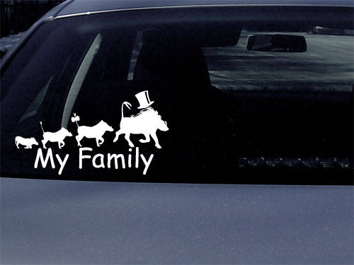 My warthog family car window funny Vinyl Sticker Decal BEWARE OF CHEAP IMMITATIONS