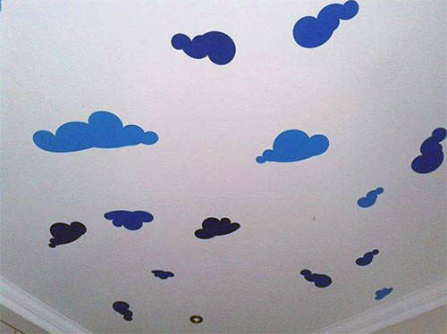 Clouds vinyl decals sticker- home decor - stencil tattoo