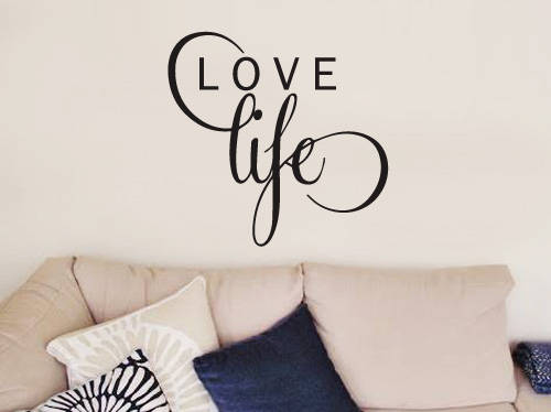 Love Life Vinyl Wall Art Sticker Decal Vinyl Interior Decor lettering wallpaper wall tattoo