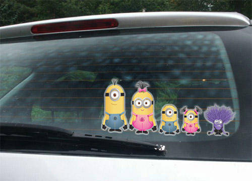 Funny Minions stick family car window funny Vinyl Sticker Decal BEWARE OF CHEAP IMMITATIONS