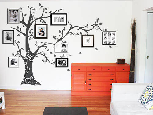Family tree in colour of your choice vinyl wall decal sticker interior decorating