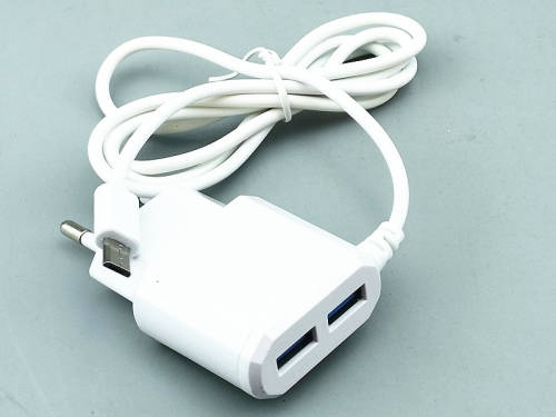 Travel AC wall charger adapter With 2 USB Ports For Samsung