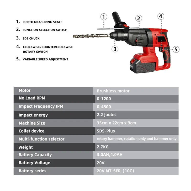 Cordless Brushless Hammer Drill