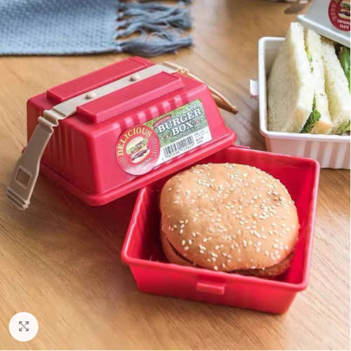 Square Hamburger Box Bento Lunch Box