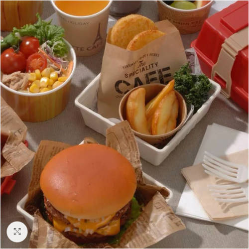 Square Hamburger Box Bento Lunch Box